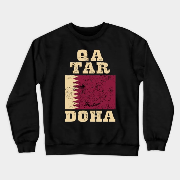 Flag of Qatar Crewneck Sweatshirt by KewaleeTee